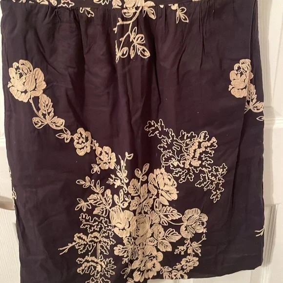 J.Crew Embroidered Dress tan brown sz 2 - Picture 4 of 6